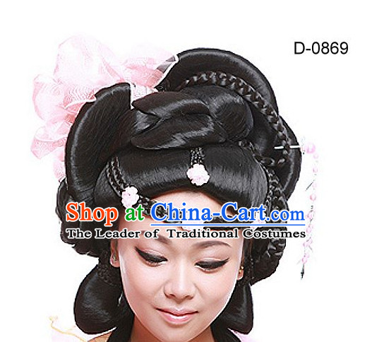 Chinese Ancient Empress Hair extensions Wigs Fascinators Toupee Hair Pieces Long Wigs for Women