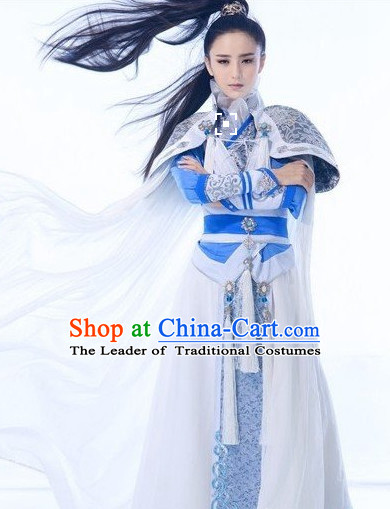 Chinese Superhero Halloween Costumes and Headpieces Complete Set
