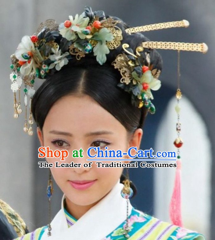 Chinese Qing Dynasty Hairpins Hair Accessories Headpieces