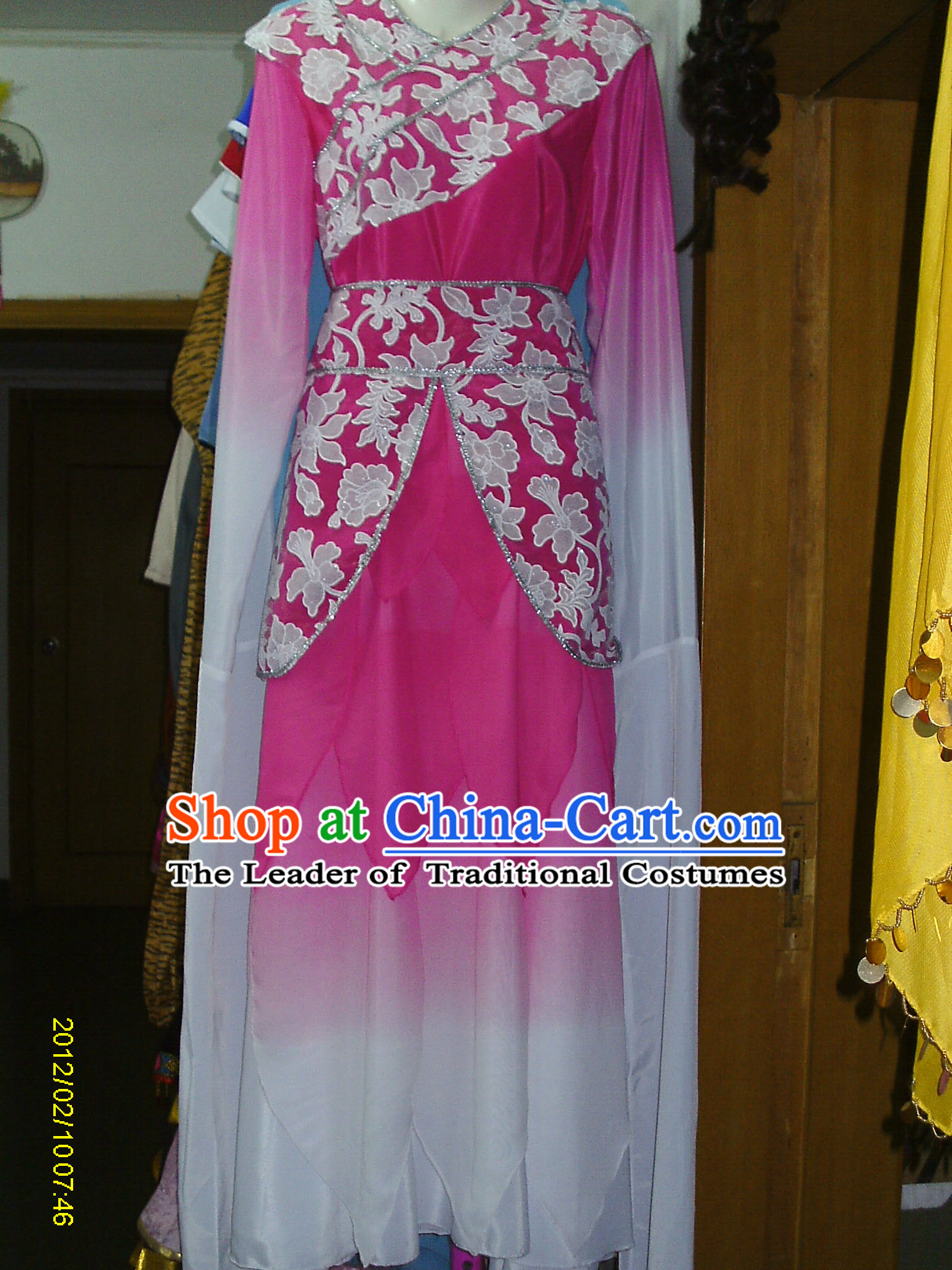 Water Sleeves Chinese Classic Dance Costume Competition Costumes Set