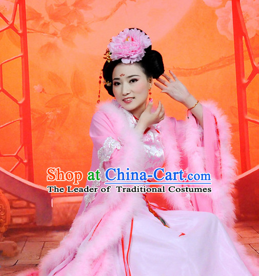 Chinese Women Princess Halloween Costumes Baby Hanfu Clothes Halloween Costume Clothing and Hair Accessories Complete Set