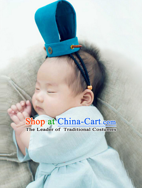 Ancient Chinese Han Dynasty Baby Clothing Garment and Hat Complete Set for Babies