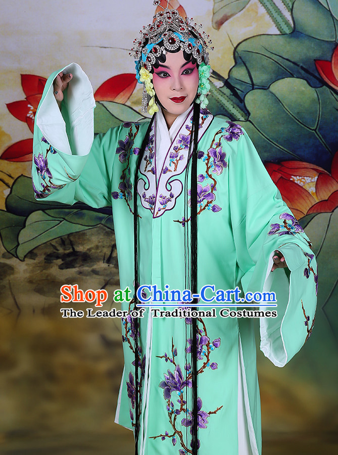 Blue Ancient Chinese Beijing Opera Costumes Peking Opera Young Women Costume for Women Girls Adults Kids