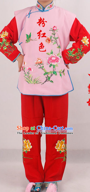 Chinese Traditional Opera Embroidered Flower Lady Costumes