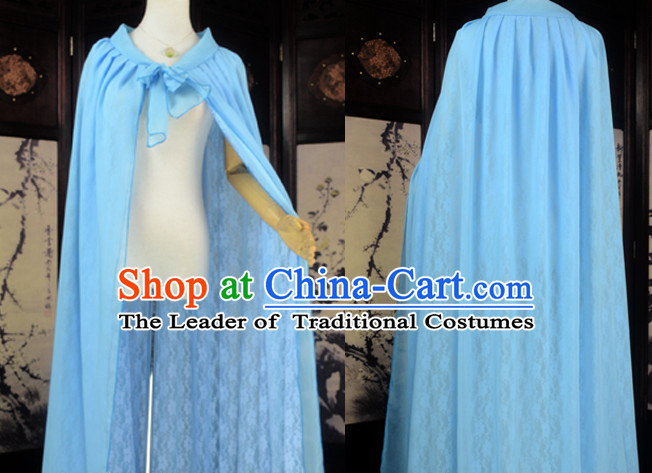 Blue Traditional Chinese Classical Mantle Cape