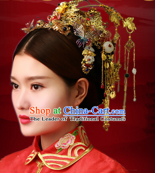 Traditional Chinese Brides Wedding Hair Jewelry Headpieces
