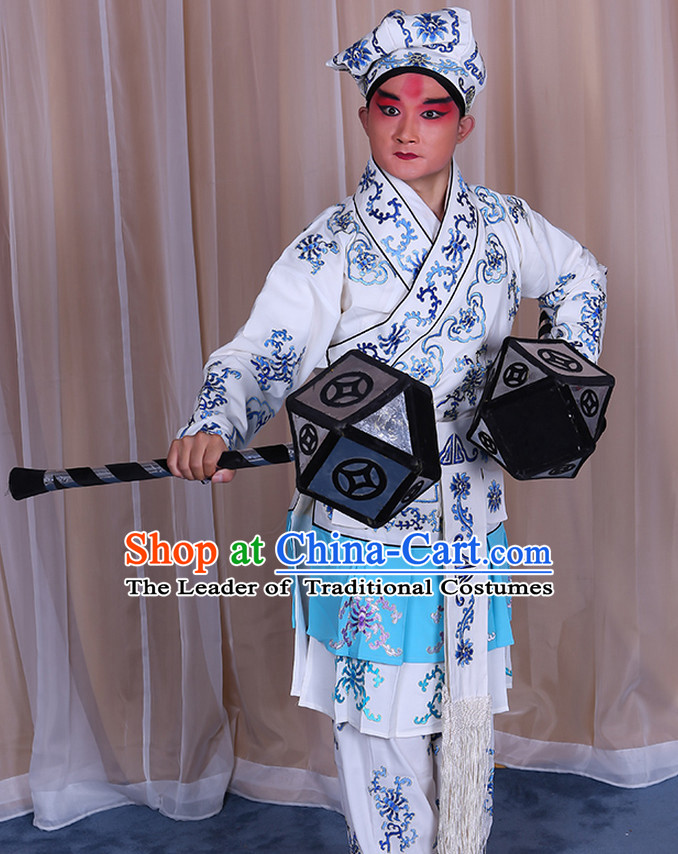 Top Embroidered Chinese Classic Peking Opera Wusheng Costume Beijing Opera Wu Sheng Costumes Complete Set for Adults Kids Men Boys