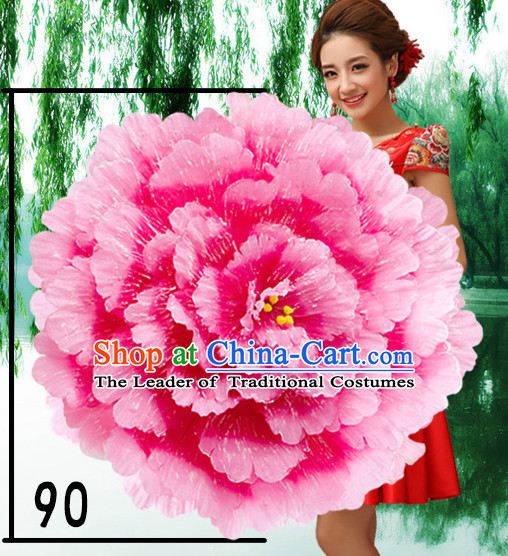 35 Inches Professional Stage Performance Large Peony Flower Umbrella