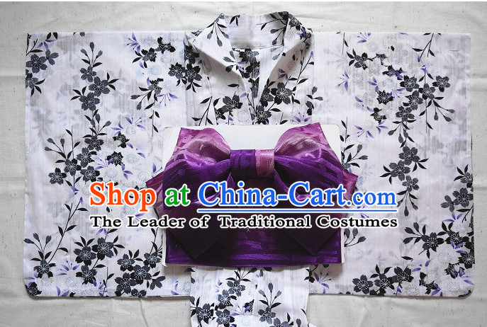 Traditional Japanese Kimono Fashion Furisode Yukata Clothing Robe Dress online Complete Set for Women