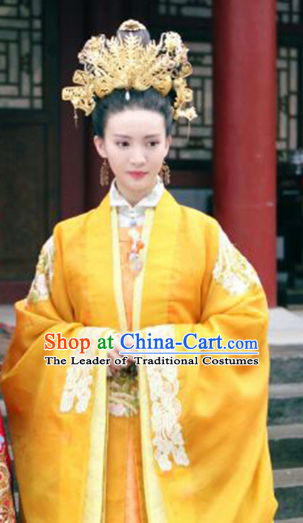 Ming Dynasty Empress Dresses and Hair Accessories Complete Set