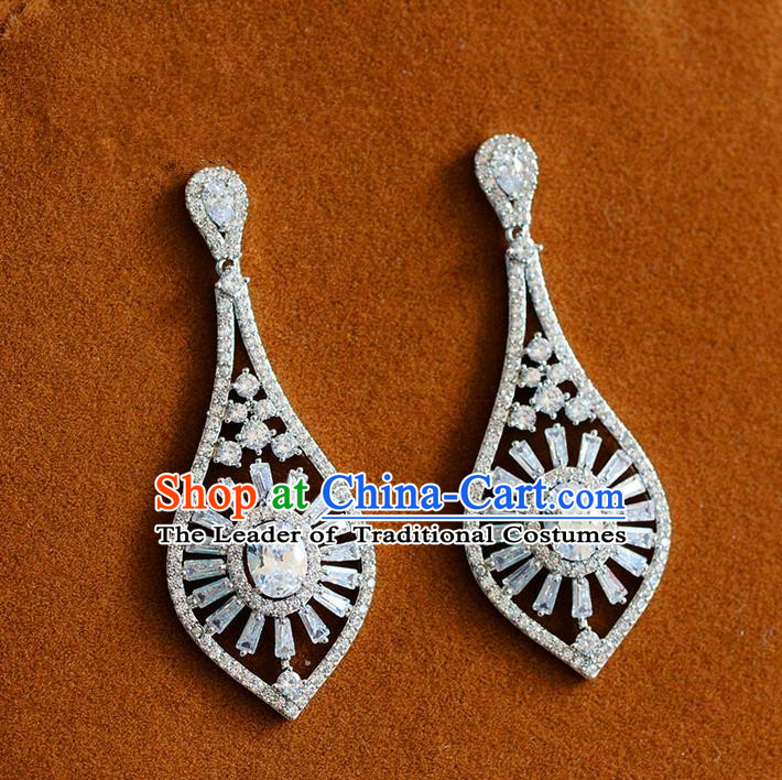 Traditional Jewelry Accessories, Palace Princess Earring, Wedding Accessories, Baroco Style Crystal Earrings for Women