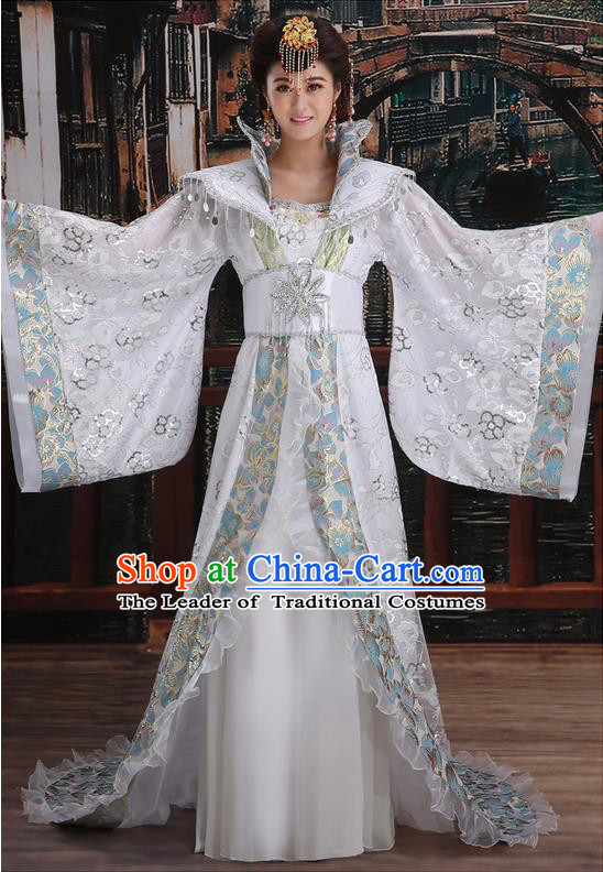 Ancient Chinese Palace Empress Costumes Complete Set, Tang Dynasty Ancient Palace Clothing, Cosplay Hanfu Fairy Princess Dress Suits For Women