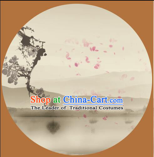 Chinese Classic Handmade Oiled Paper Umbrella Parasol Sunshade Plum