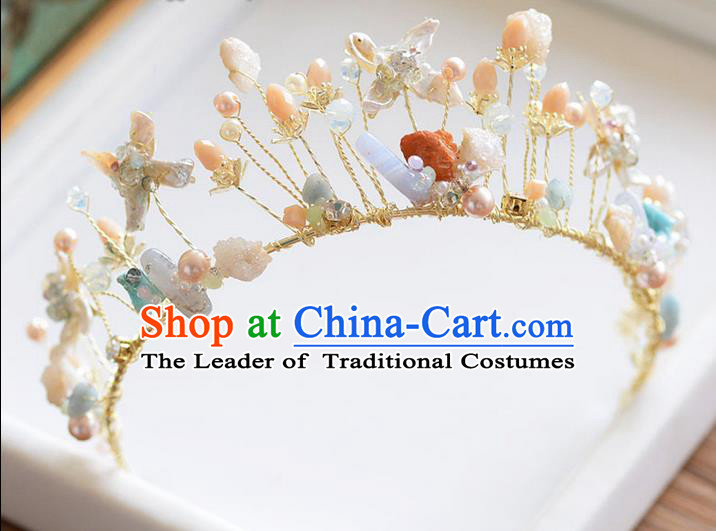 Traditional Jewelry Accessories, Palace Queen Bride Royal Crown, Engagement Royal Crown, Wedding Hair Accessories, Baroco Style Crystal Pearl Headwear for Women