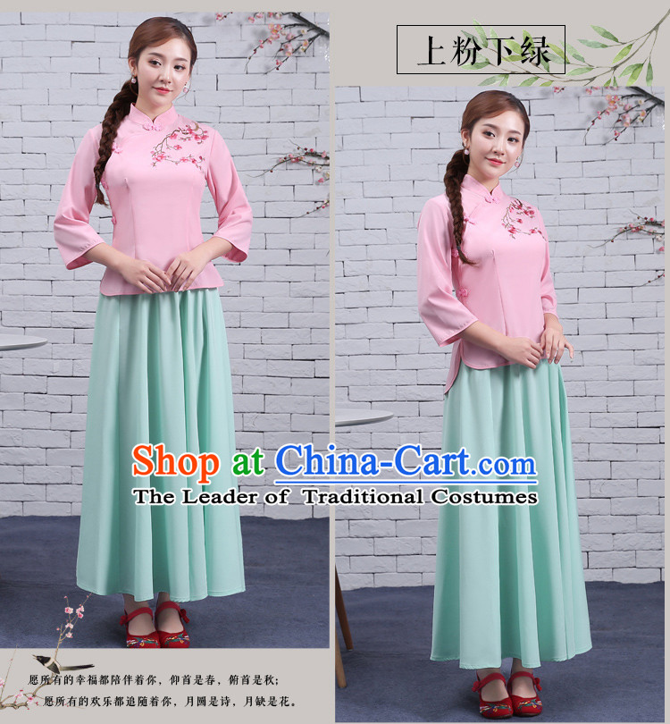 Chinese Traditional Dress Show Min Guo Time Girl Clothing Nobel Lady Stage costumes Ladies