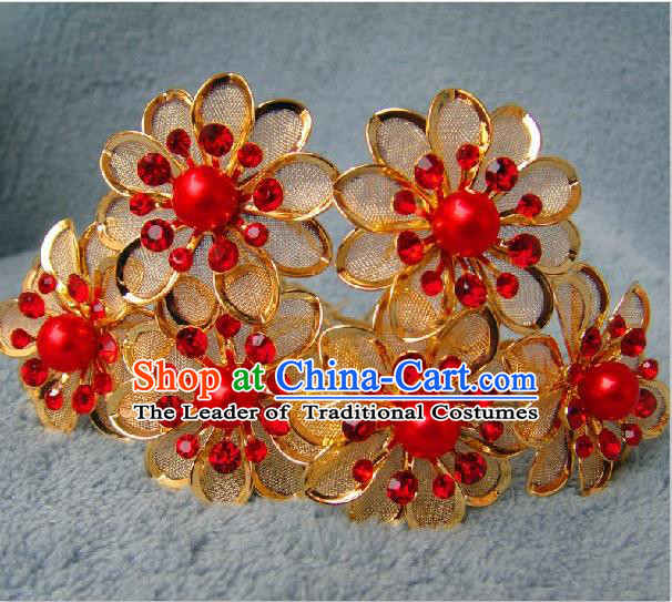 Chinese Ancient Style Hair Jewelry Accessories, Tang Dynasty Princess Hairpins, Hanfu Xiuhe Suits Wedding Bride Headwear, Headdress, Imperial Empress Handmade Hair Fascinators for Women