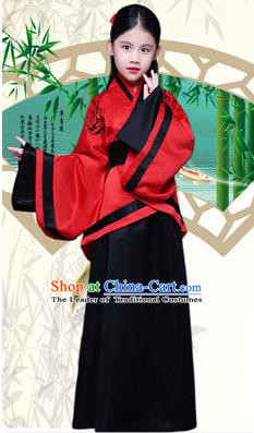 Ancient Chinese Palace Costumes Complete Set, Traditional Han Dynasty Ancient Palace Curving Children Clothing, Cosplay Hanfu Fairy Princess Dress Suits for Kids
