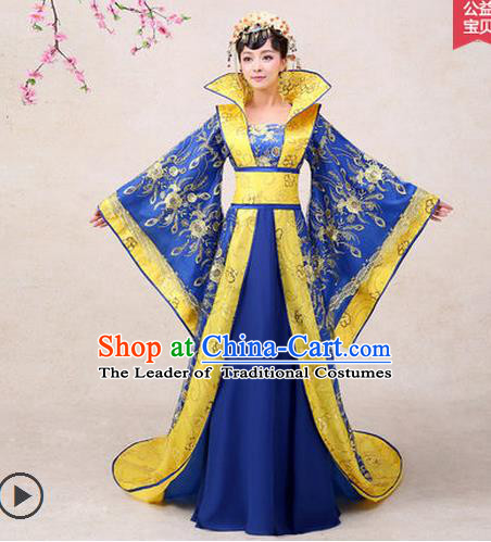 Ancient Chinese Palace Empress Costumes Complete Set, Tang Dynasty Ancient Palace Dance Clothing, Cosplay Fairy Imperial Consort Dress Suits For Women