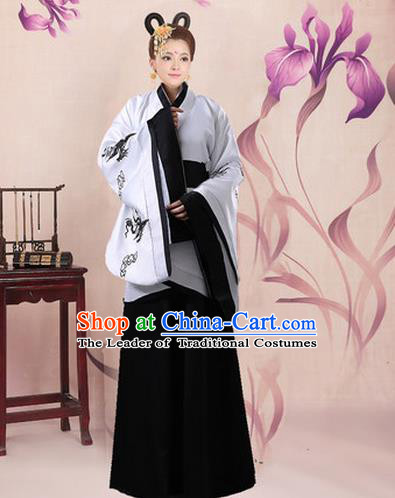 Ancient Chinese Palace Empress Costumes Complete Set, Han Dynasty Ancient Palace Princess Dance Clothing, Hanfu Curving Front Robe, Cosplay Fairy Imperial Consort Dress Suits For Women