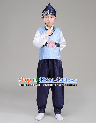 Korean Traditional Dress For Boys Children Clothes Kid Costume Stage Show Dancing Halloween 	