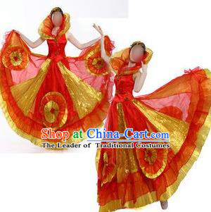 Traditional Spain Modern Dancing Costume, Women Opening Dance Costume, Spanish Modern Dance Dress for Women