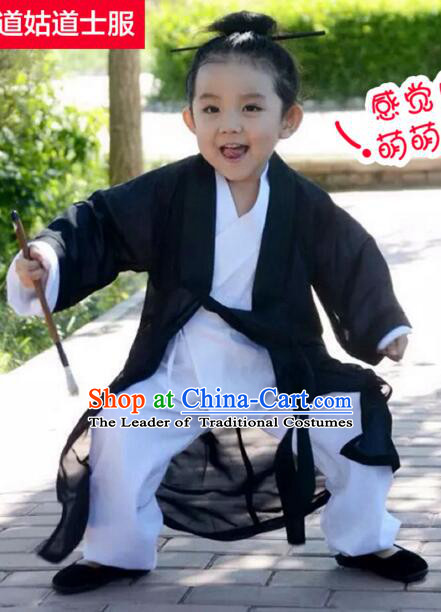 Wudang Mountain Taoist Clothes Robe for Kids Stage Show Costume