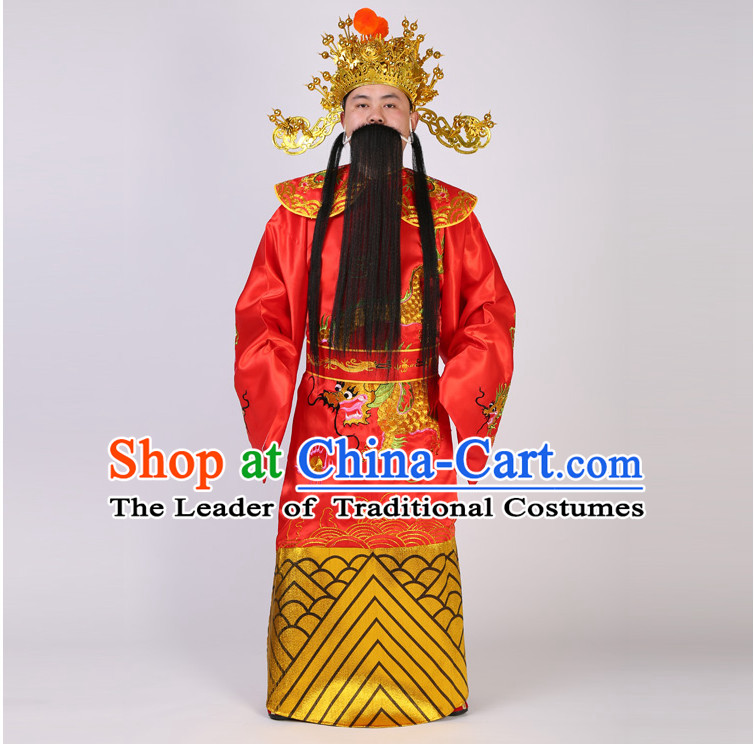 Ancient Mammon Clothes Celebration Show God Of Fortune Clothing God Of Wealth Costume For Men