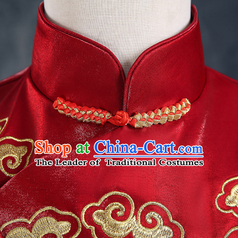 Ancient Chinese Costume Chinese Style Wedding Dress Red Restoring Ancient Dragon And Phoenix Flown Groom Toast Clothing Mandarin Jacket Tangsuit For Men