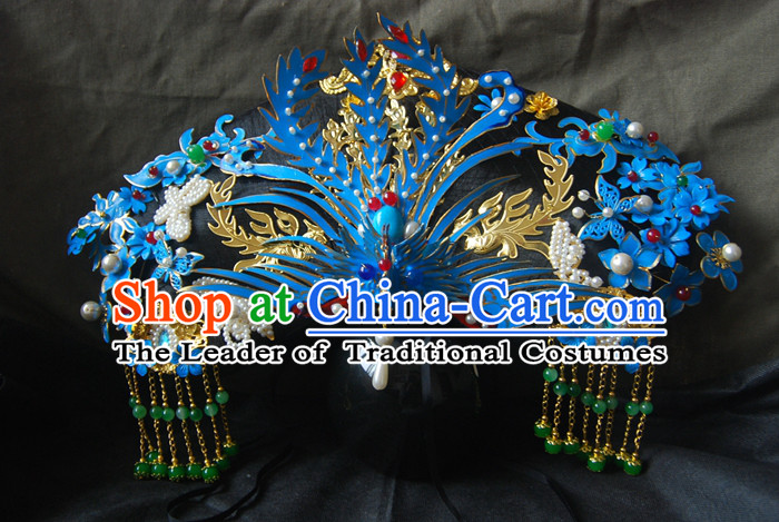 Chinese Ancient Style Hair Jewelry, Qing Dynasty Imperial Empress Handmade Phoenix Wig and Hair Accessories, Zhenhuan Hairpins, Huafei Headwear, Headdress, Hair Fascinators for Women