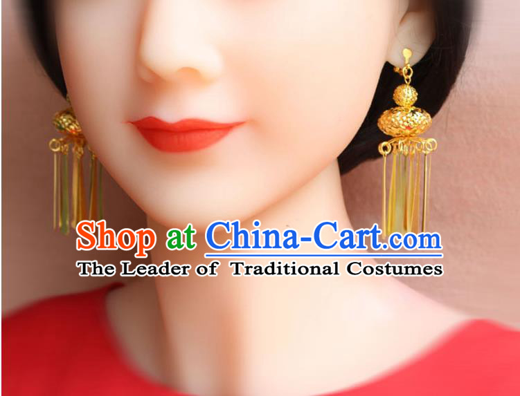 Ancient Chinese Style Imperial Palace Empress, Queen Wedding Earrings For Women