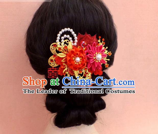 Chinese Ancient Style Hair Jewelry Accessories, Hairpins, Hanfu Xiuhe Suit Wedding Bride Hair Accessories for Women