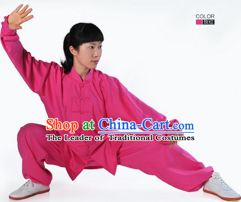 Top Kung Fu Flax Costume Jacket Uniform Martial Arts Clothes Shaolin Uniform Kungfu Uniforms Supplies for Men Women Adults Kids