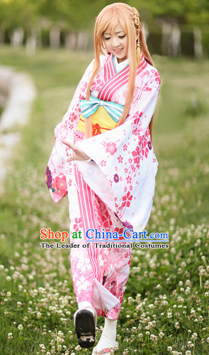 Ancient Japanese Princess Kimono Clothes Complete Set for Women