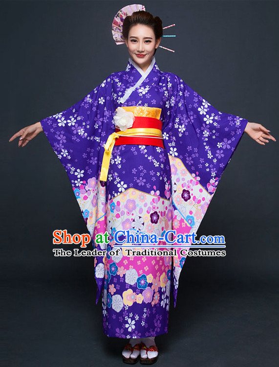 Japanese Traditional Kimono Outfits Complete Set for Women Girls Adults