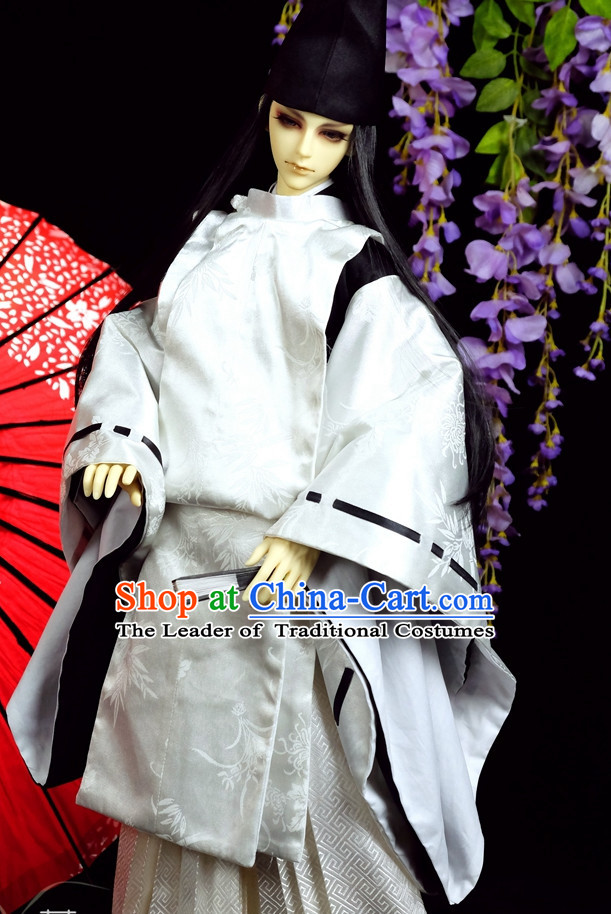 Japanese Traditional Kimono Clothes Complete Set for Men Boys Adults