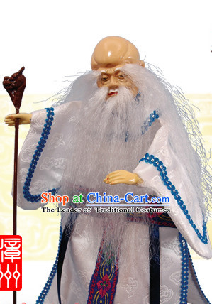 Traditional Chinese Handmade God of Longevity Hand Puppets Hand Marionette Puppet