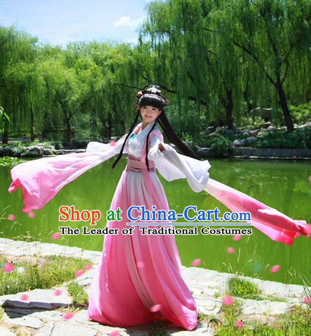 Chinese Classical Water Sleeves Long Sleeves Dance Costume for Women or Girls