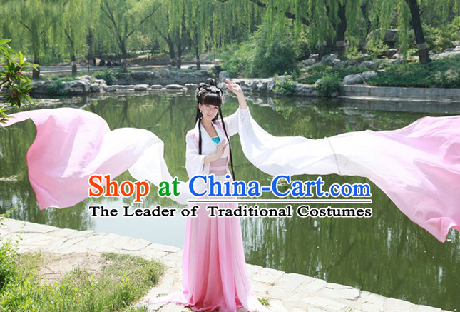 Chinese Classic Water Sleeves Long Sleeves Dance Costumes for Women or Girls