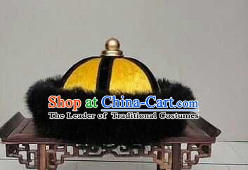Handmade Ancient Traditional Chinese Emperor Hat Oriental Hats China Fashion for Men Boys