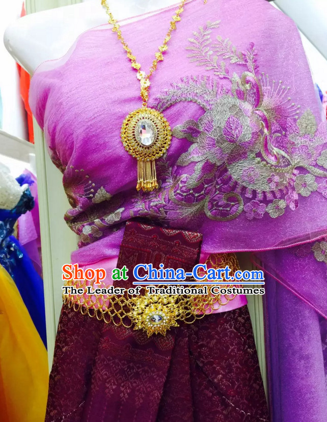 Traditional National Thai Garment Dress Thai Traditional Dress Dresses Wedding Dress online for Sale Thai Clothing Thailand Clothes