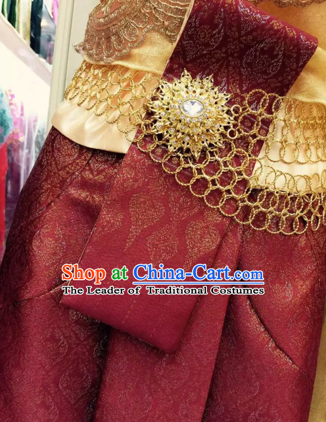 Traditional National Thai Garment Dress Thai Traditional Dress Dresses Wedding Dress online for Sale Thai Clothing Thailand Clothes