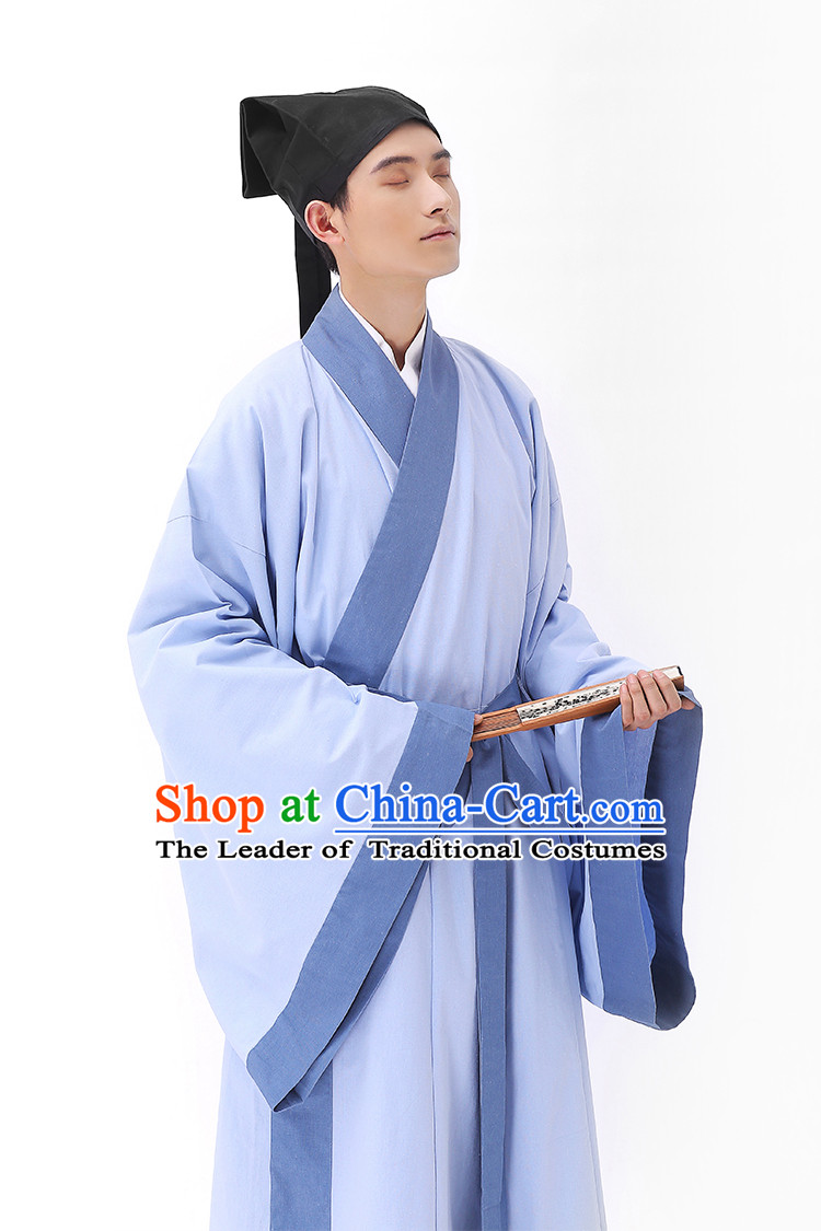 Traditional Hanfu Clothing Dress Buy Male Costume Robe Kimono Dress and Hat Complete Set for Men
