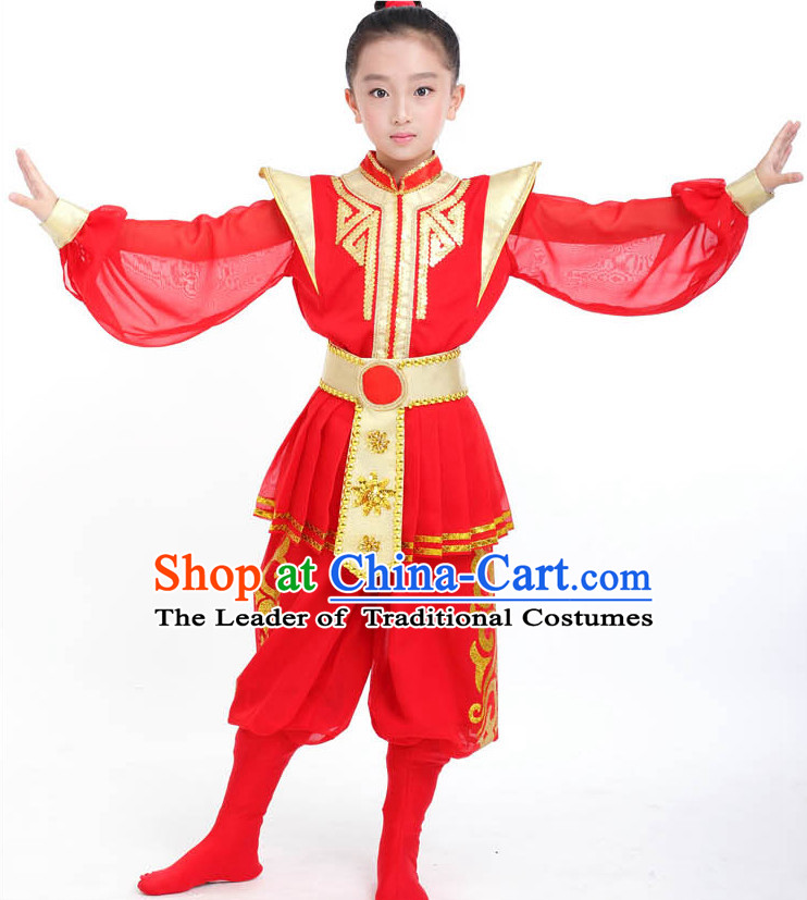 Chinese Competition dancing Costumes Kids dancing Costumes Folk dancings Ethnic dancing Fan dancing Dancing dancingwear