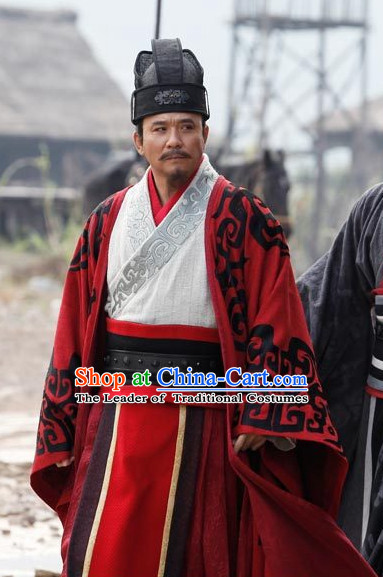 Ancient Chinese Style Minister Dress Authentic Clothes Culture Costume Han Dresses Traditional National Dress Clothing Complete Set for Men