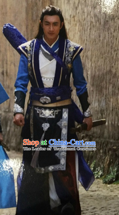 Ancient Chinese Style Superhero Costumes Dress Authentic Clothes Culture Han Dresses Traditional National Dress Clothing and Headdress Complete Set