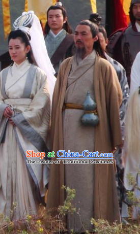 Ancient Chinese Style Male Civilian Costumes Dress Authentic Clothes Culture Traditional National Clothing Complete Set