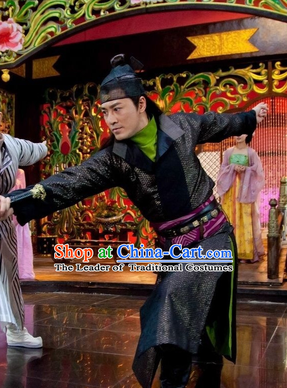 Traditional Chinese Style Wuxia Clothing Complete Set for Men