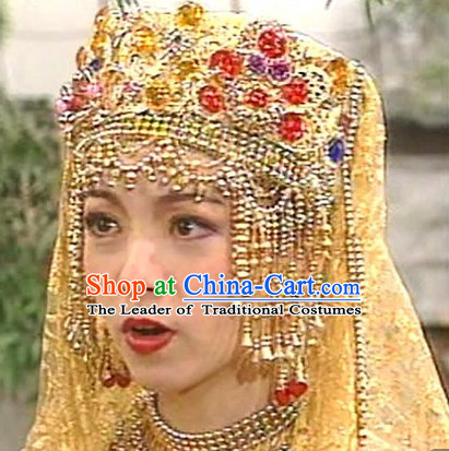 Traditional Ancient Chinese Style Imperial Palace Royal Princess Headpieces Hair Jewelry for Women and Girls