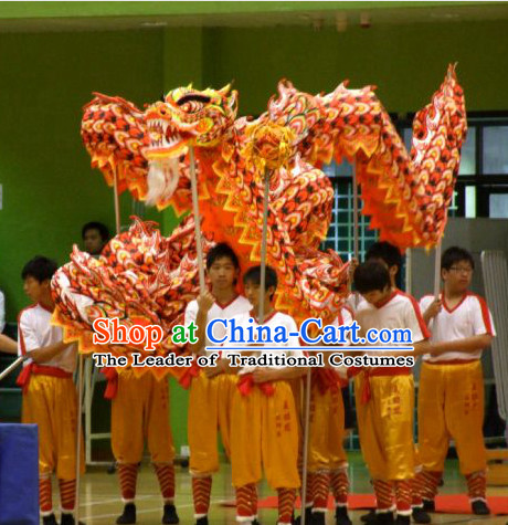 Middle School Traditional Chinese Illuminated Dragon Dance Costumes Complete Set