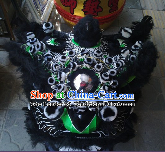 Top Ancient Chinese Zhang Fei Traditional Futsan Style Lion Dancing Costumes Complete Set